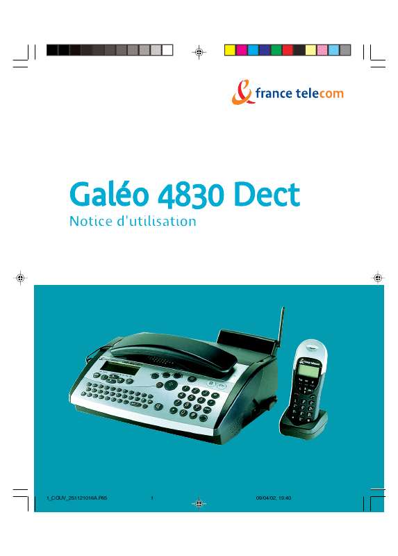 Guide utilisation  FRANCE TELECOM GALEO 4830 DECT  de la marque FRANCE TELECOM