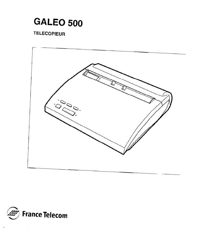 Guide utilisation  FRANCE TELECOM GALEO 500  de la marque FRANCE TELECOM