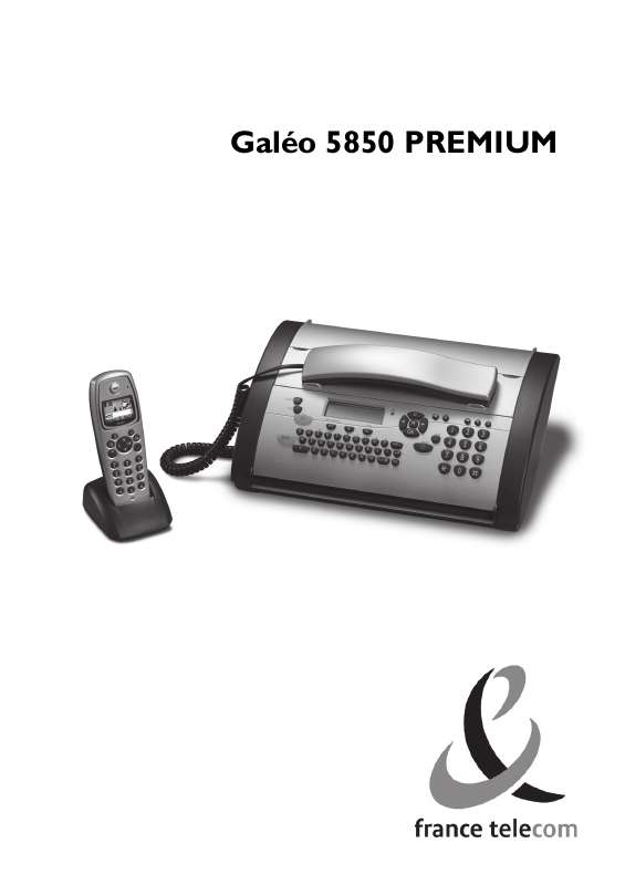 Guide utilisation  FRANCE TELECOM GALEO 5850 PREMIUM  de la marque FRANCE TELECOM
