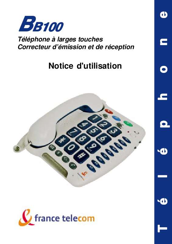 Guide utilisation  FRANCE TELECOM GEEMARC BB100  de la marque FRANCE TELECOM