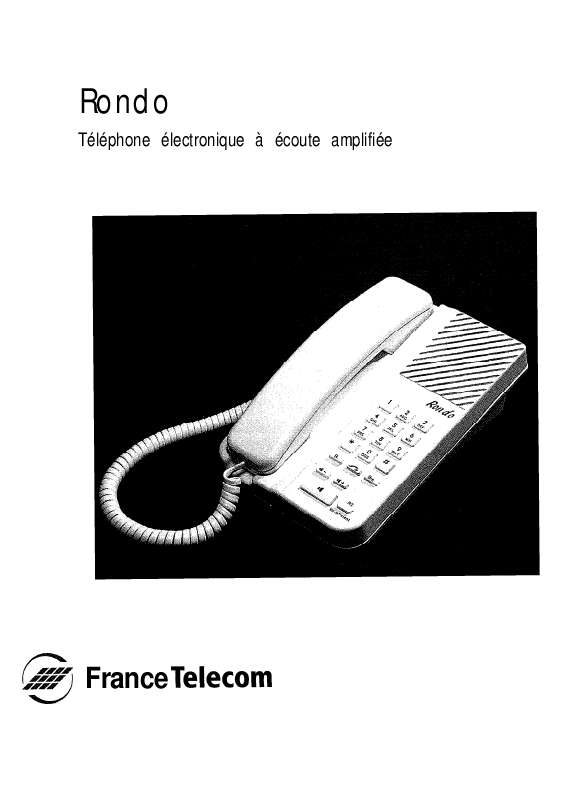 Guide utilisation  FRANCE TELECOM RONDO  de la marque FRANCE TELECOM