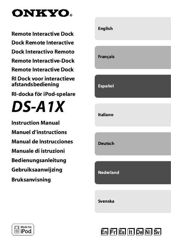 Guide utilisation  ONKYO DS-A1X  de la marque ONKYO