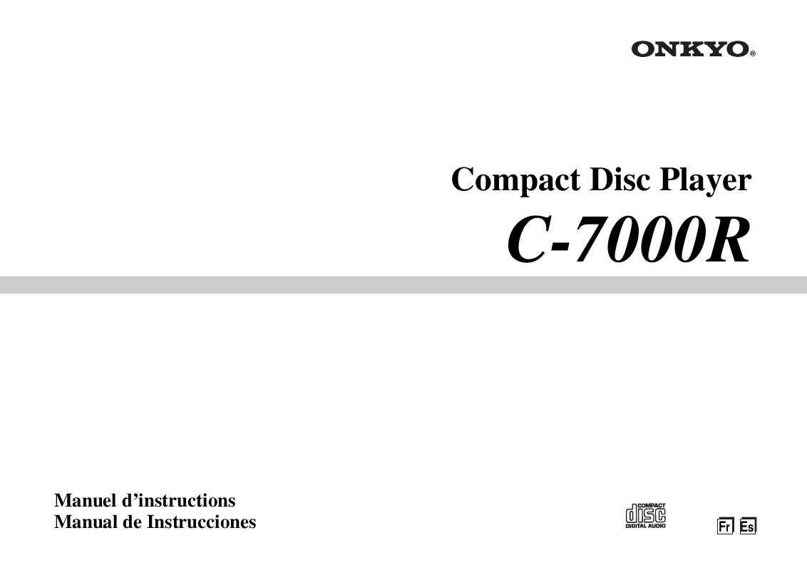 Guide utilisation  ONKYO C-7000R  de la marque ONKYO