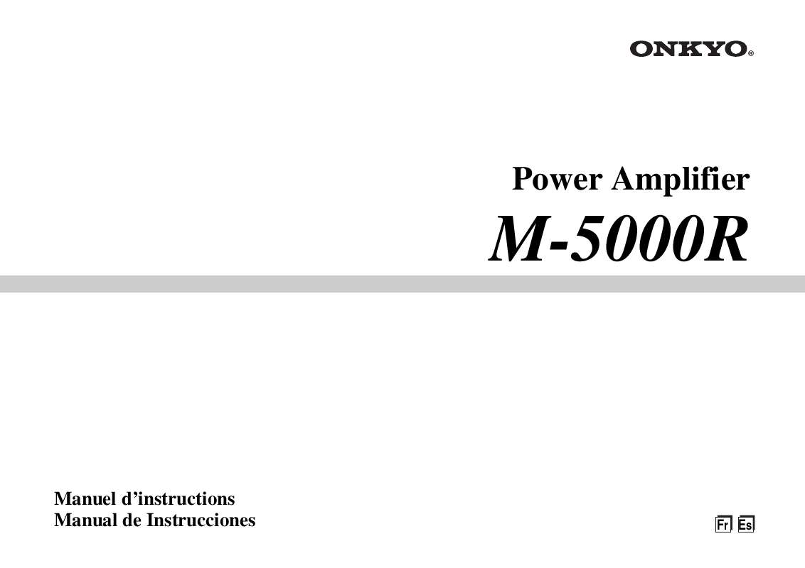 Guide utilisation  ONKYO M-5000R  de la marque ONKYO