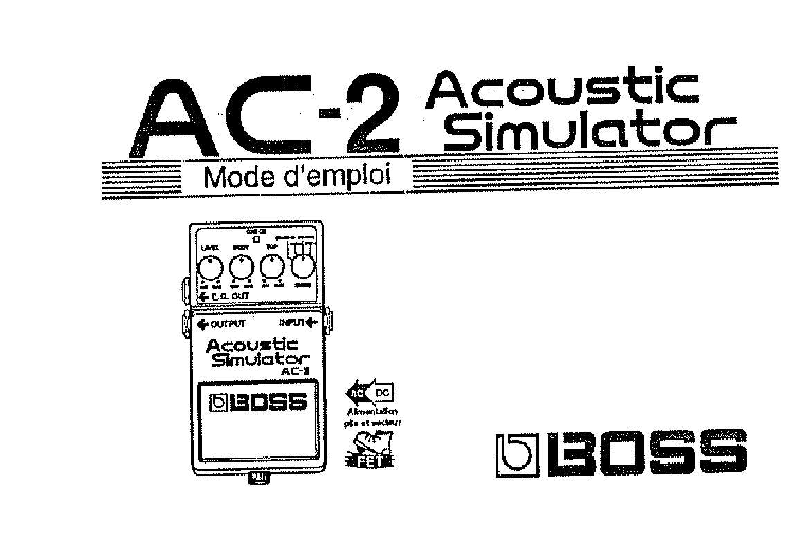 Guide utilisation BOSS AC-2  de la marque BOSS