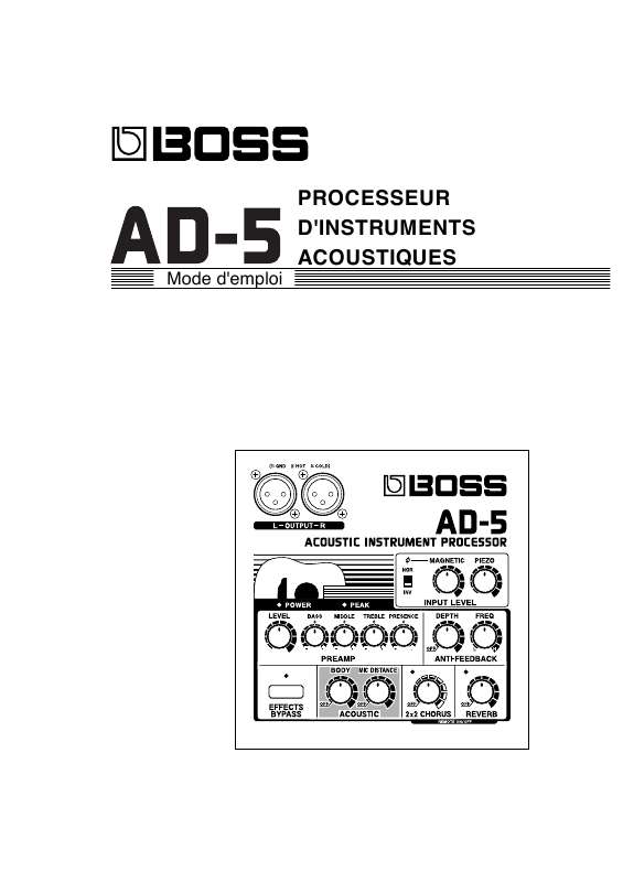 Guide utilisation BOSS AD-5  de la marque BOSS