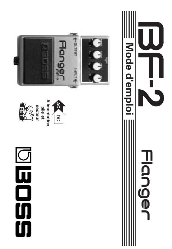 Guide utilisation BOSS BF-2  de la marque BOSS