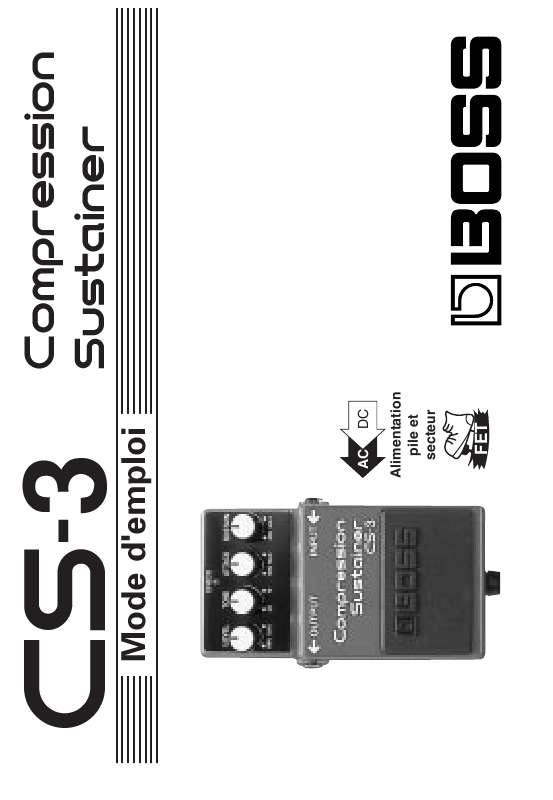 Guide utilisation BOSS CS-3  de la marque BOSS