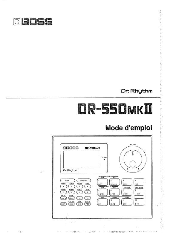 Guide utilisation BOSS DR-550MKII  de la marque BOSS