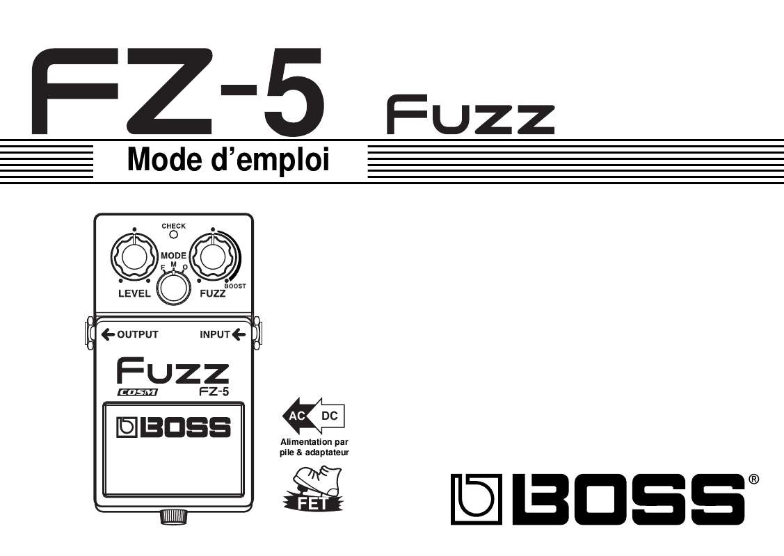 Guide utilisation BOSS FZ-5  de la marque BOSS
