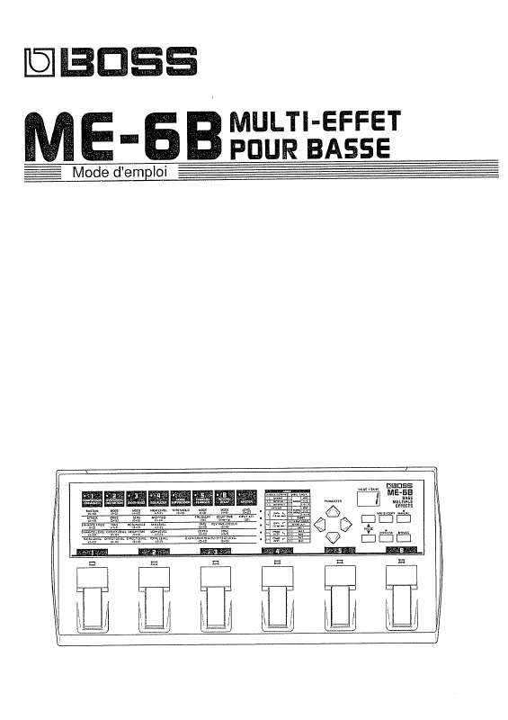 Guide utilisation BOSS ME-6B  de la marque BOSS