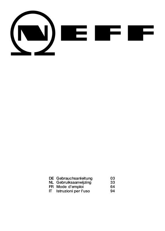 Guide utilisation NEFF T43T de la marque NEFF