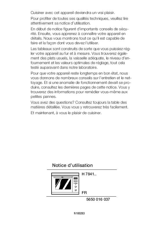 Guide utilisation NEFF H7841N0 de la marque NEFF