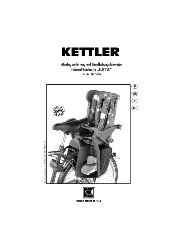 Guide utilisation  KETTLER FLIPPER  de la marque KETTLER
