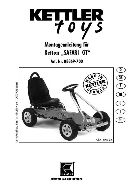 Guide utilisation  KETTLER SAFARI GT  de la marque KETTLER