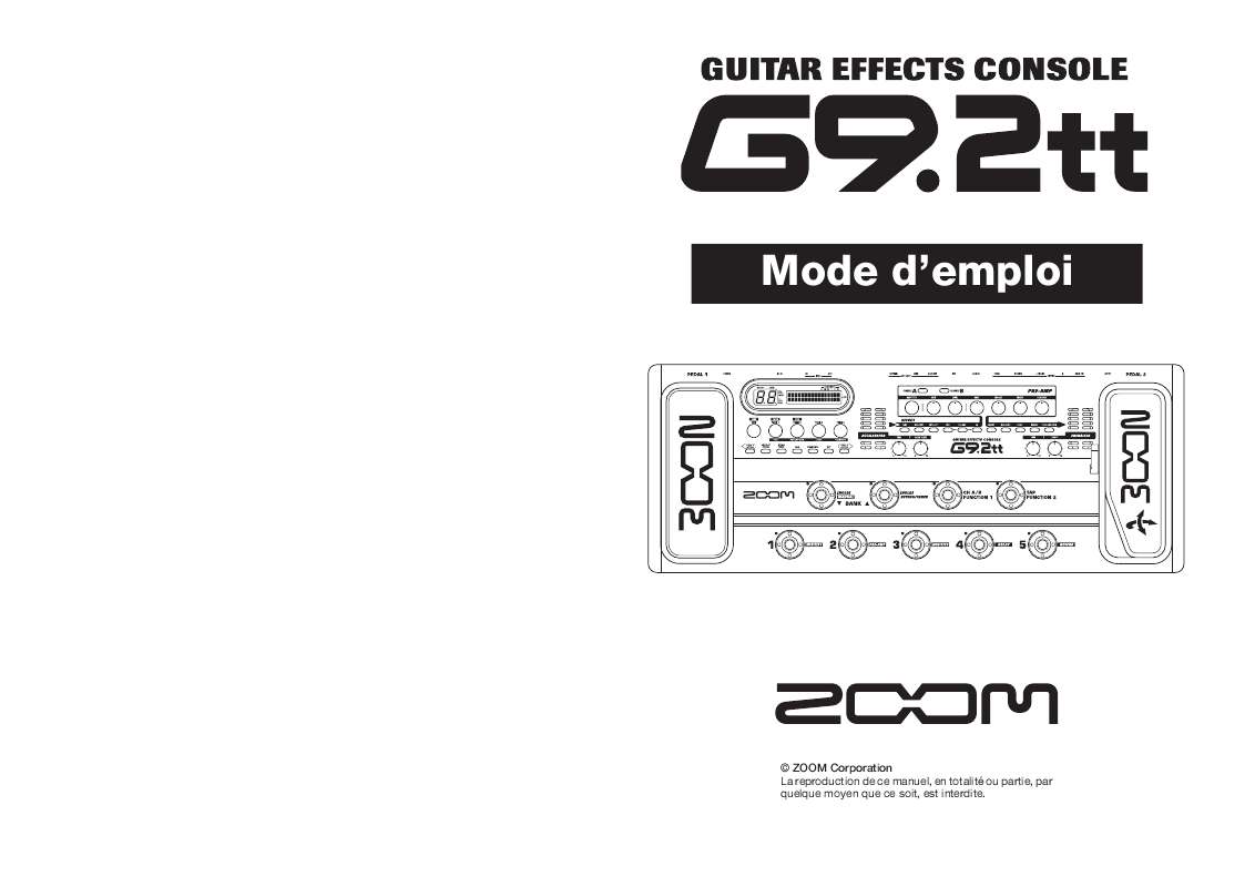 Guide utilisation  ZOOM G9.2TT  de la marque ZOOM