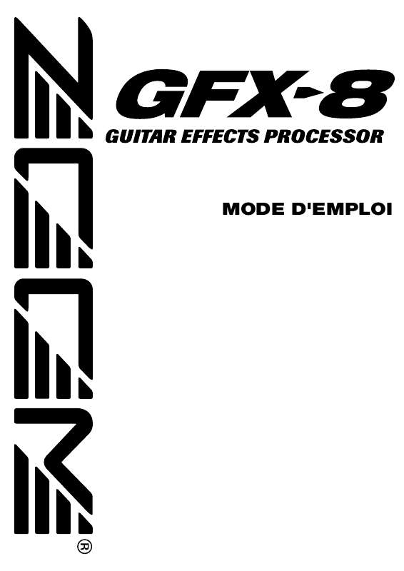 Guide utilisation  ZOOM GFX-8  de la marque ZOOM