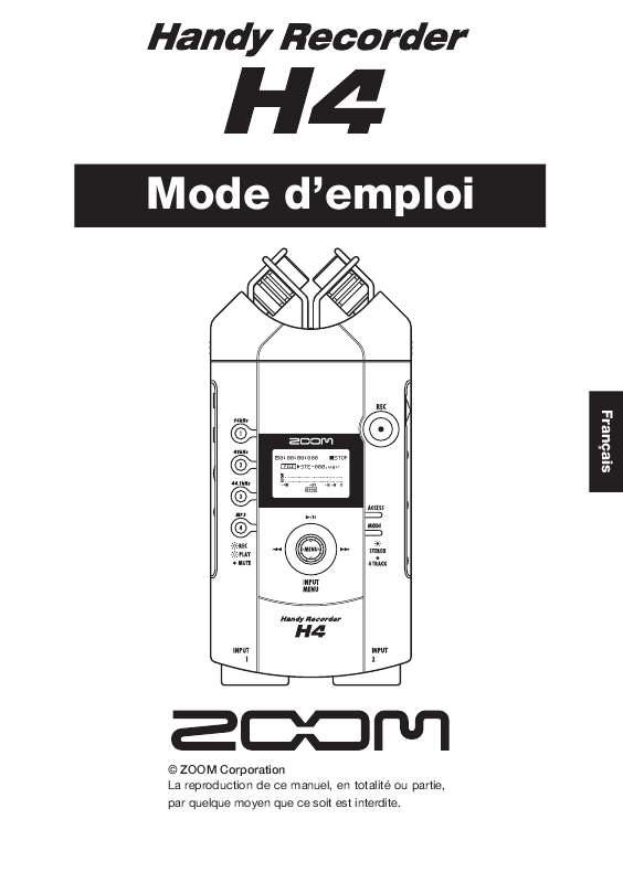 Guide utilisation  ZOOM H4  de la marque ZOOM