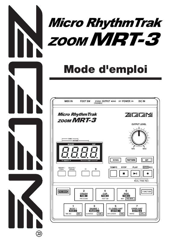 Guide utilisation  ZOOM MRT-3  de la marque ZOOM