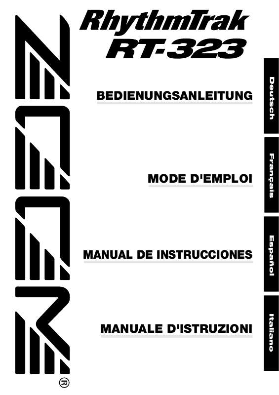 Guide utilisation  ZOOM RT-323  de la marque ZOOM