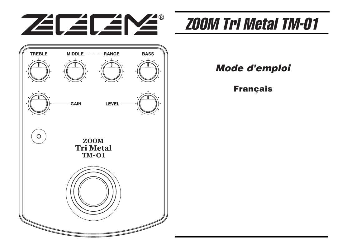 Guide utilisation  ZOOM TM-01  de la marque ZOOM