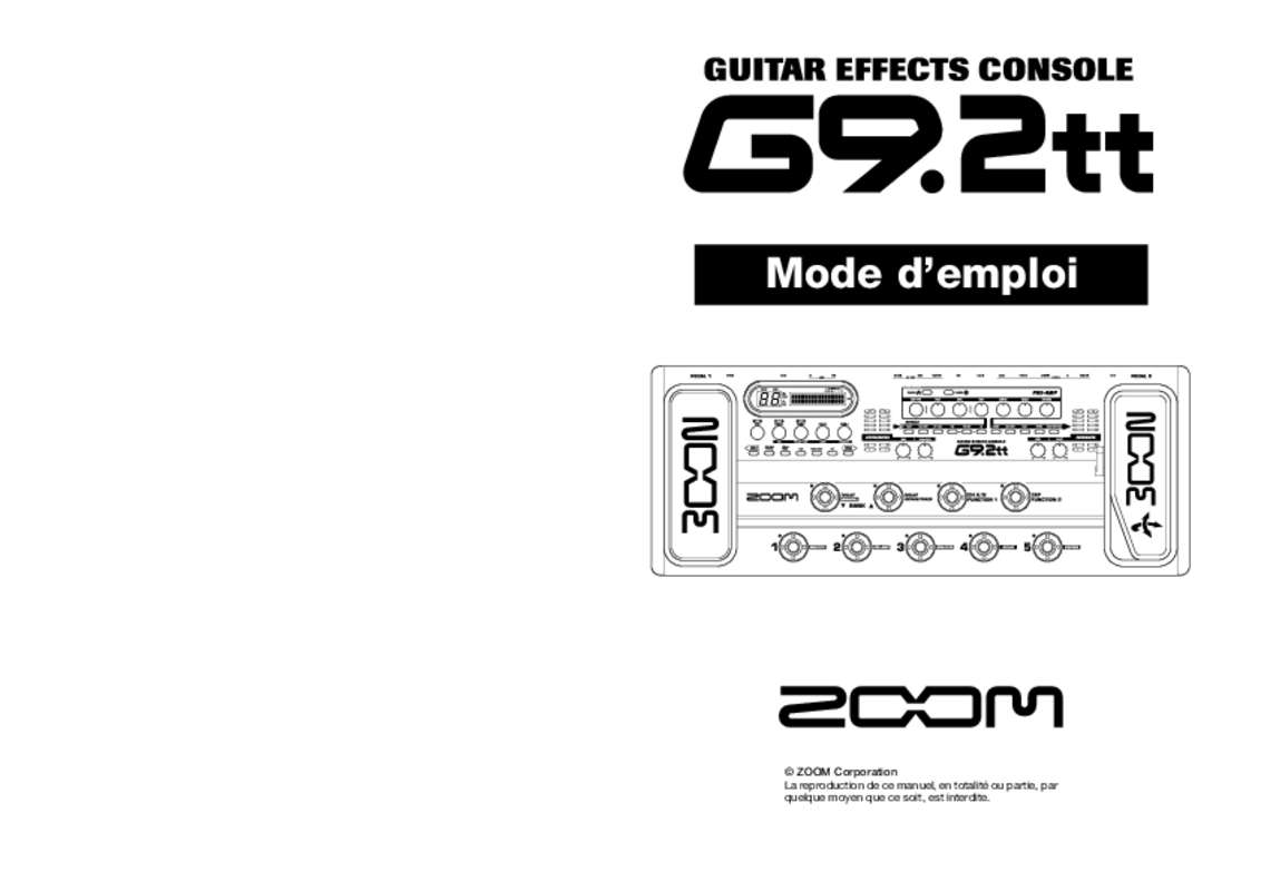 Guide utilisation  ZOOM G92TT  de la marque ZOOM