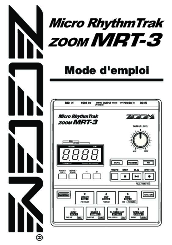 Guide utilisation  ZOOM MRT3  de la marque ZOOM