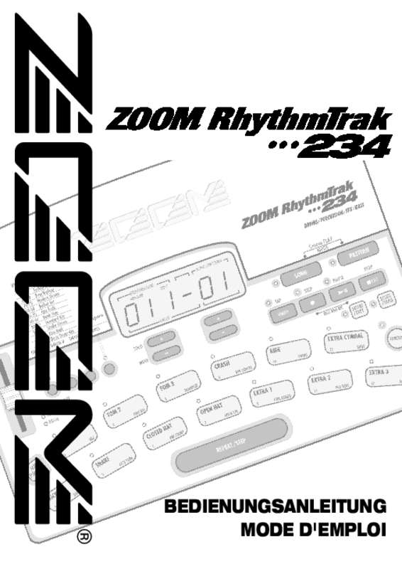 Guide utilisation  ZOOM RT234  de la marque ZOOM