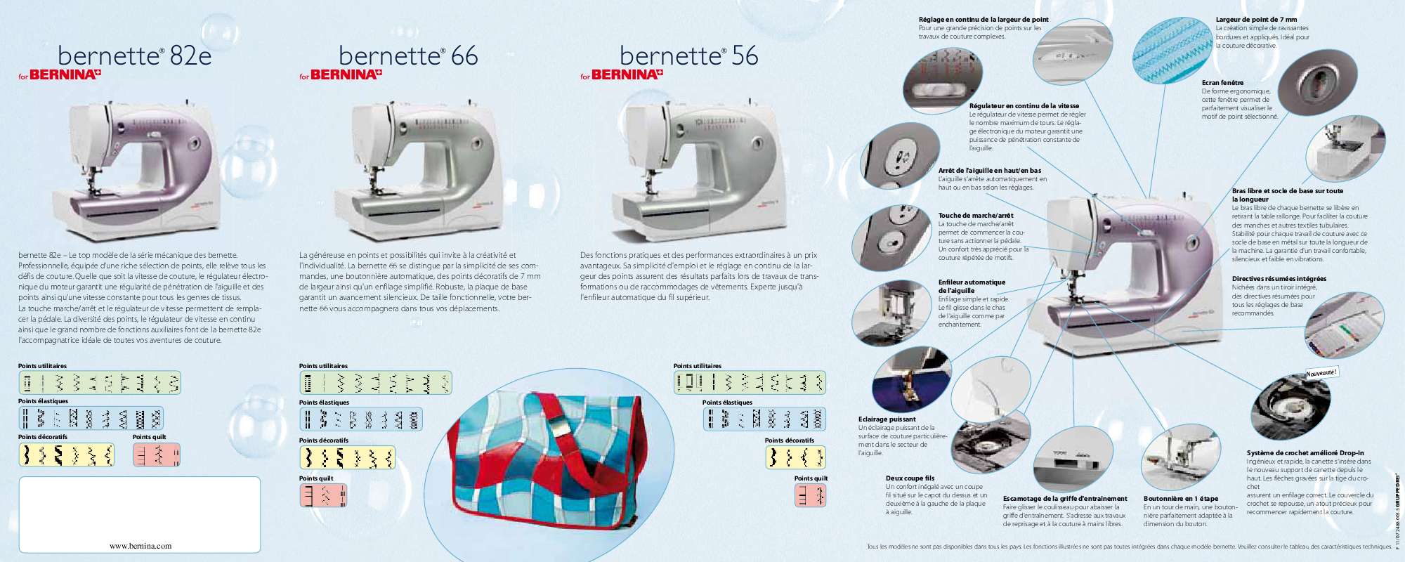 Guide utilisation BERNINA BERNETTE 82E  de la marque BERNINA