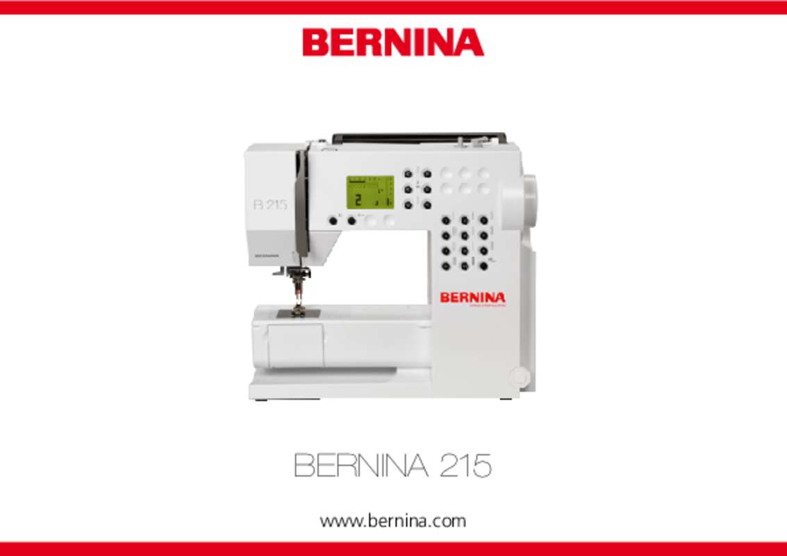 Guide utilisation BERNINA 217  de la marque BERNINA