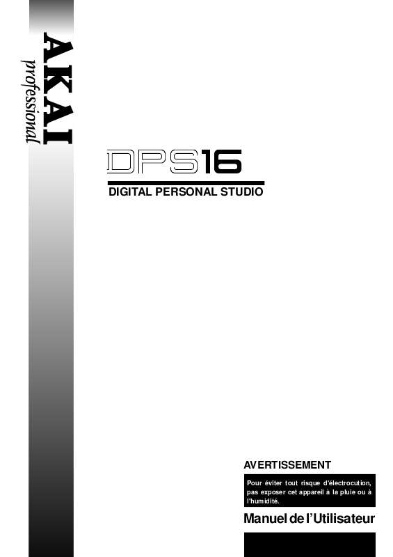 Guide utilisation  AKAI DPS16  de la marque AKAI