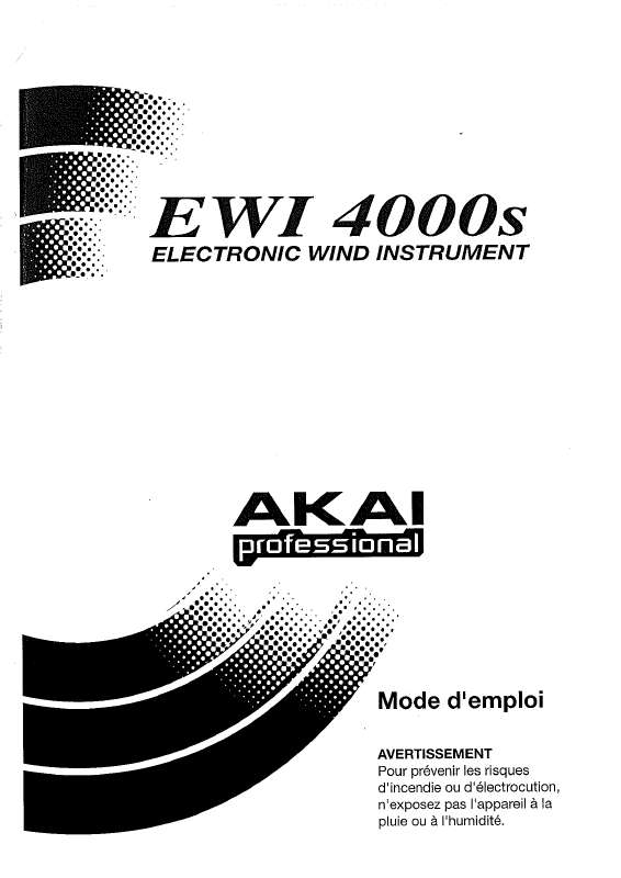 Guide utilisation  AKAI EWI 4000S  de la marque AKAI
