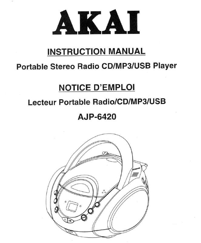 Guide utilisation  AKAI AJP-6420  de la marque AKAI