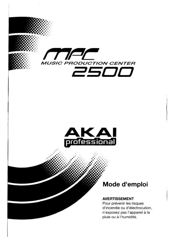 Guide utilisation  AKAI MPC2500  de la marque AKAI