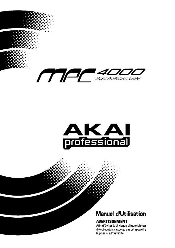 Guide utilisation  AKAI MPC4000  de la marque AKAI