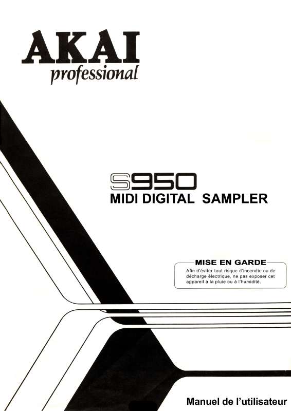 Guide utilisation  AKAI S950  de la marque AKAI