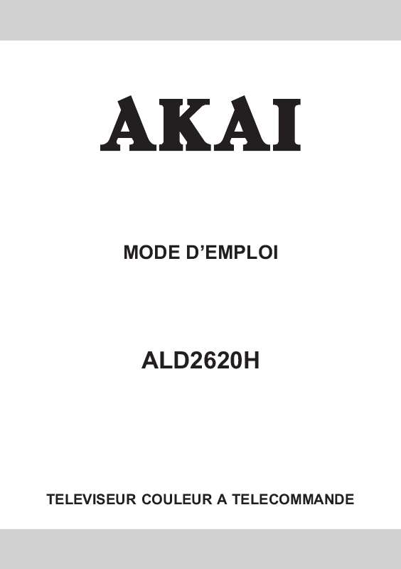 Guide utilisation  AKAI ALD2620H  de la marque AKAI