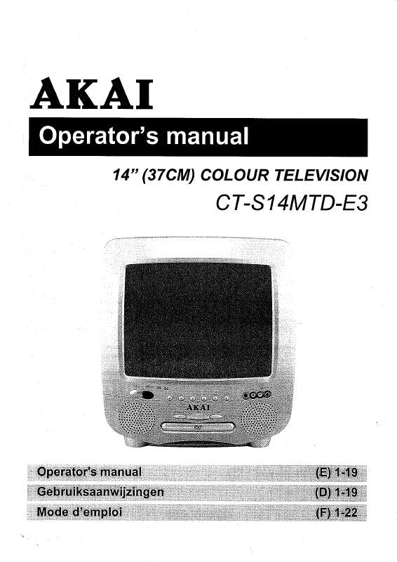 Guide utilisation AKAI CTS14MTD  de la marque AKAI