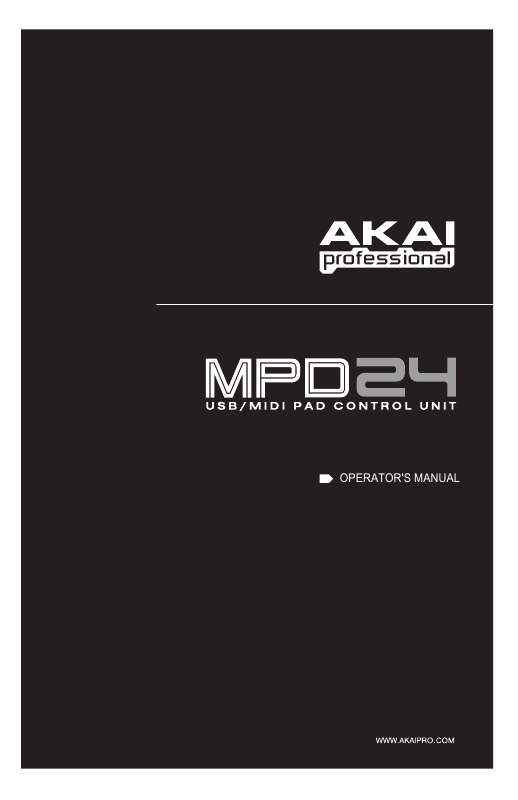 Guide utilisation  AKAI MPD24  de la marque AKAI