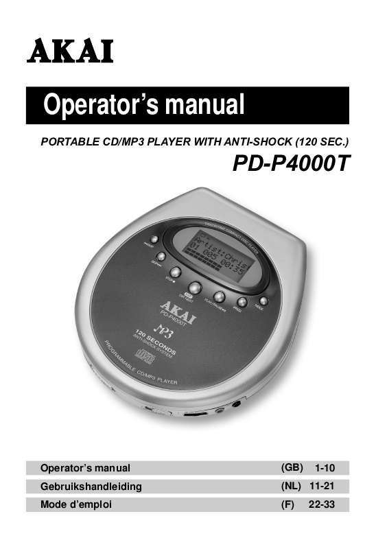 Guide utilisation  AKAI PDP4000T  de la marque AKAI