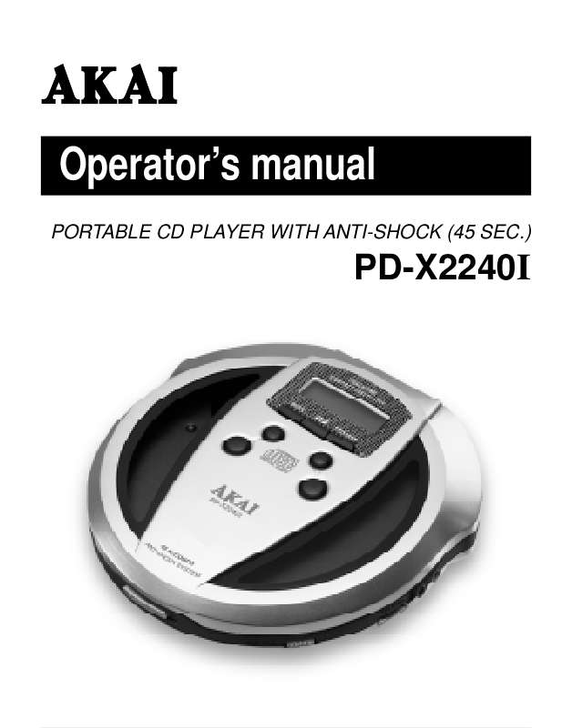 Guide utilisation  AKAI PDX2240  de la marque AKAI