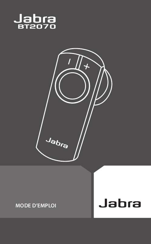 Guide utilisation JABRA BT2070  de la marque JABRA
