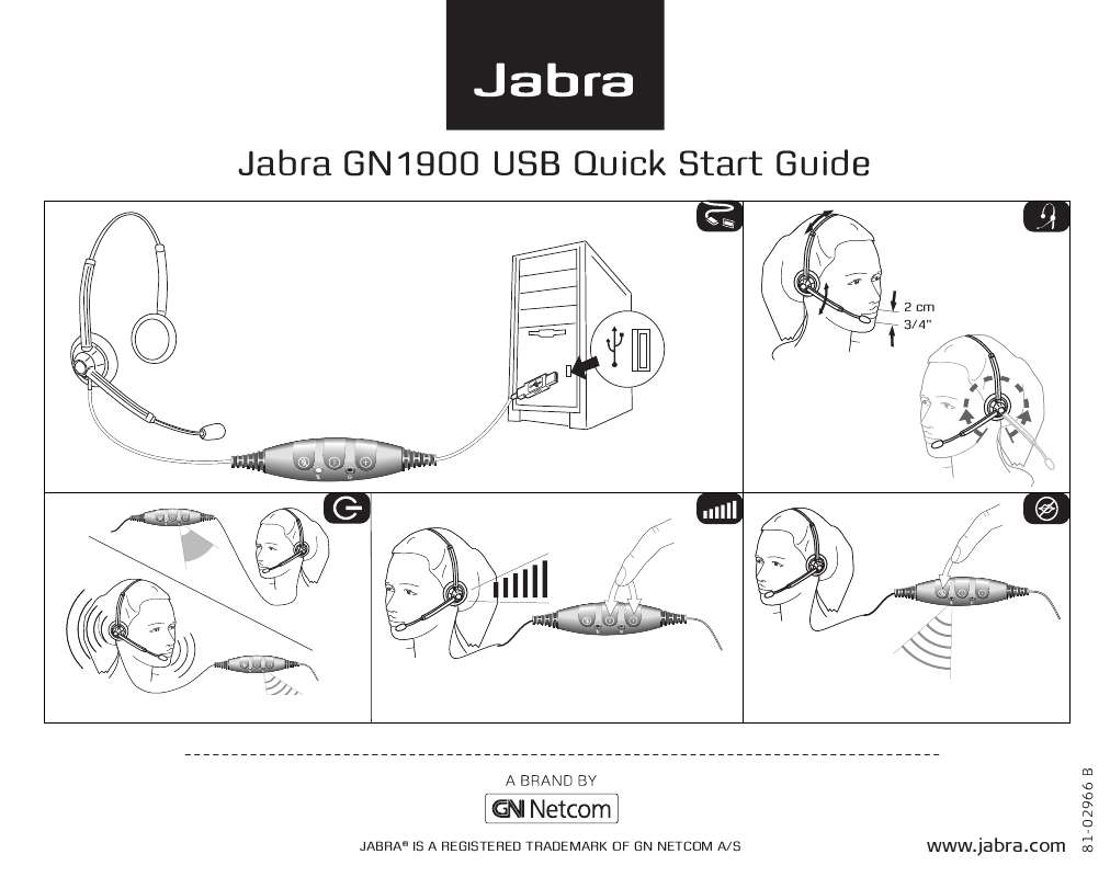 Guide utilisation JABRA GN1900 USB  de la marque JABRA