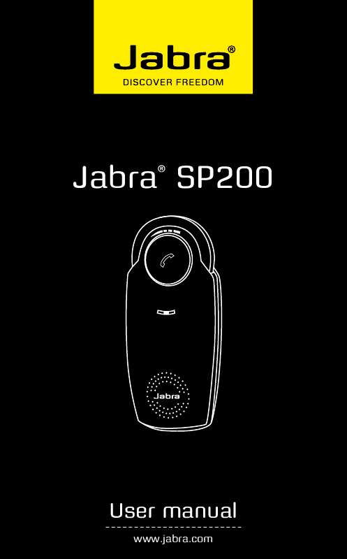 Guide utilisation JABRA JABRA SP200  de la marque JABRA