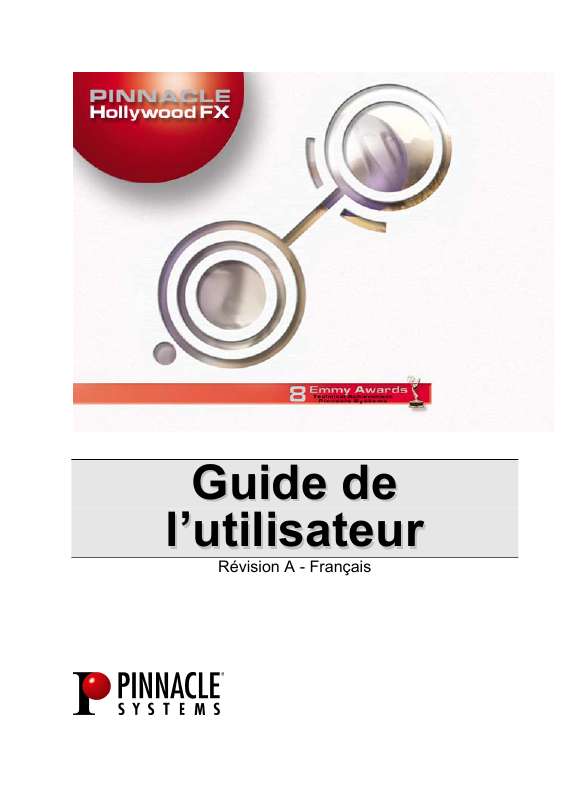 Guide utilisation  PINNACLE HOLLYWOOD FX  de la marque PINNACLE