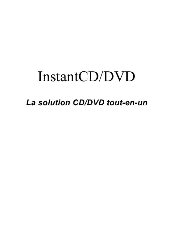 Guide utilisation  PINNACLE DVD INSTANTCD+DVD  de la marque PINNACLE