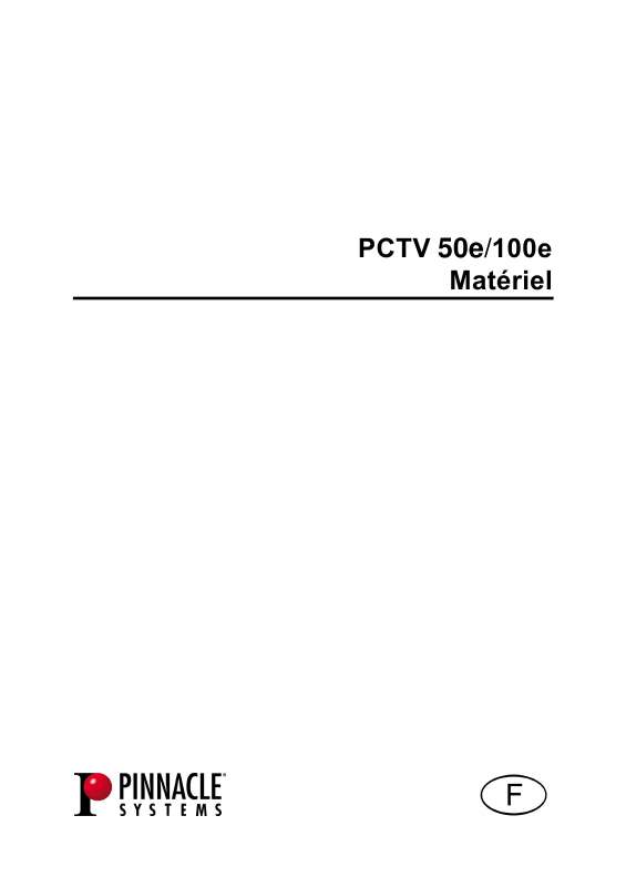Guide utilisation PINNACLE PCTV 100E  de la marque PINNACLE