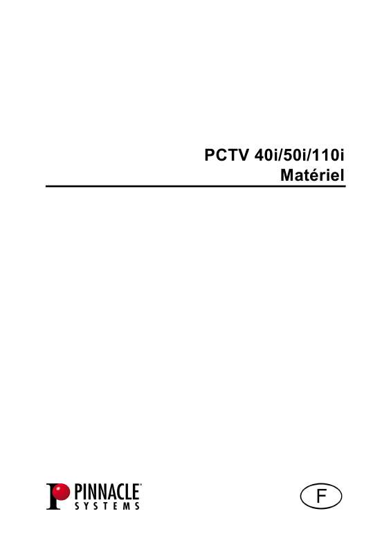 Guide utilisation  PINNACLE PCTV 110I  de la marque PINNACLE