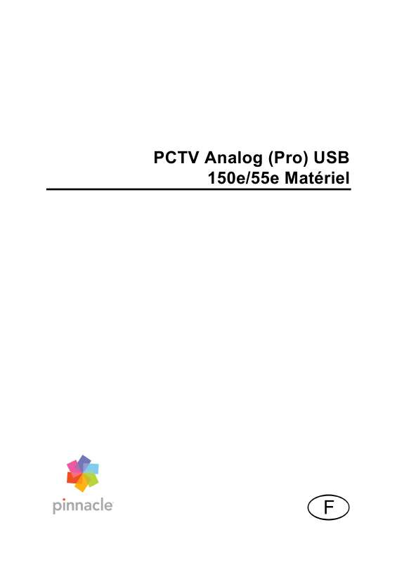 Guide utilisation  PINNACLE PCTV ANALOG PRO USB  de la marque PINNACLE