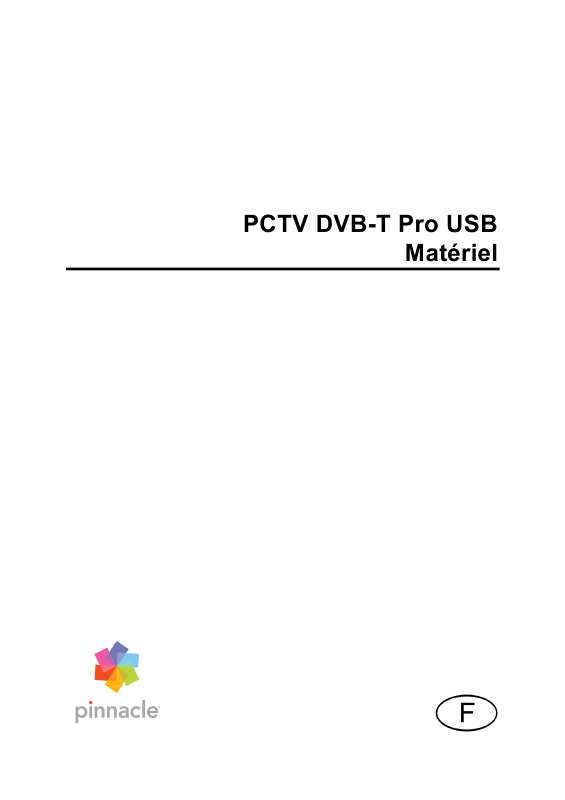 Guide utilisation  PINNACLE PCTV DVB-T PRO USB  de la marque PINNACLE